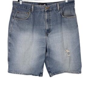 Vintage Y2K Foot Locker Baggy Blue Denim Jean Shorts Size 40